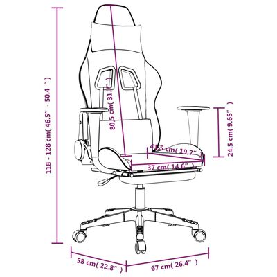 vidaXL Silla gaming con reposapiés cuero sintético negro camuflaje