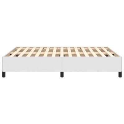 vidaXL Estructura de cama de cuero sintético blanco 140x200 cm