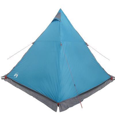 vidaXL Tienda de campaña familiar tipi 6 personas impermeable azul