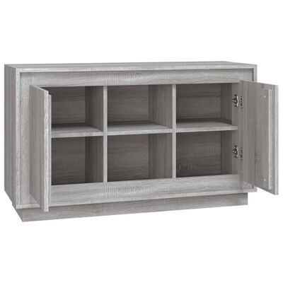 vidaXL Aparador de madera contrachapada gris Sonoma 102x35x60 cm