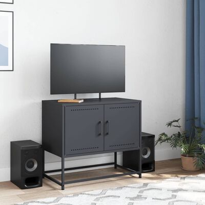 vidaXL Mueble para TV de acero gris antracita 68,5x39x60,5 cm