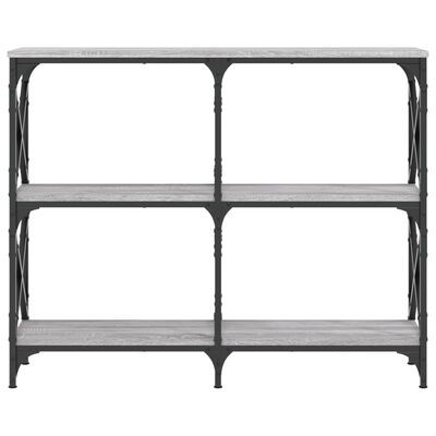 vidaXL Mesa consola madera de ingeniería gris Sonoma 100x28x80,5 cm