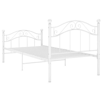 vidaXL Estructura de cama sin colchón metal blanco 90x200 cm