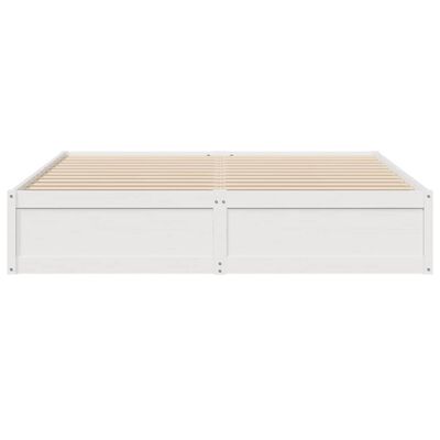 vidaXL Cama sin colchón madera maciza de pino blanca 180x200 cm