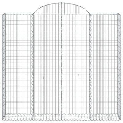 vidaXL Cestas de gaviones 11 uds forma de arco hierro 200x30x180/200cm