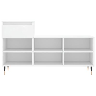 vidaXL Mueble zapatero madera contrachapada blanco 102x36x60 cm