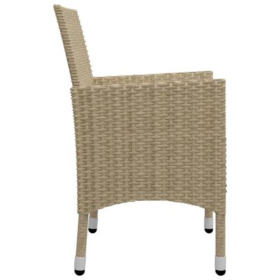 vidaXL Juego de comedor de jardín de 5 piezas beige