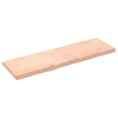 vidaXL Tablero de mesa madera maciza borde natural 160x50x(2-6) cm