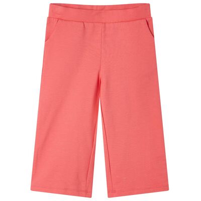 Pantalón infantil con perneras anchas coral 116