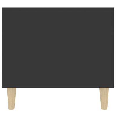 vidaXL Mesa de centro madera contrachapada negro 90x49x45 cm