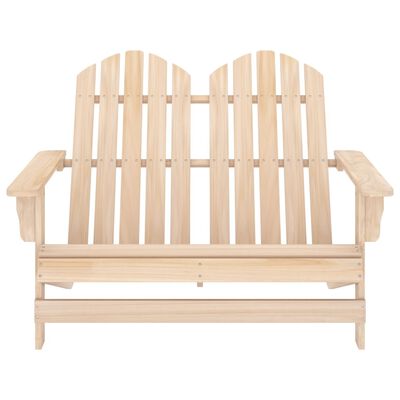 vidaXL Silla Adirondack de jardín 2 plazas madera maciza de abeto