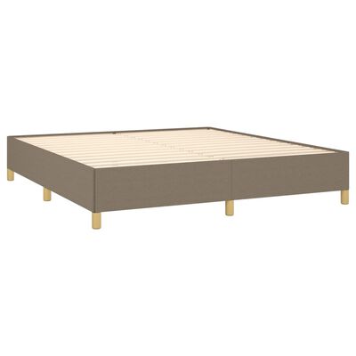 vidaXL Cama sin colchón tela gris taupe 160x200 cm