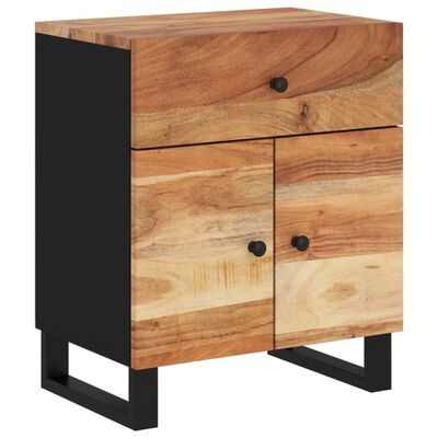 vidaXL Mesita de noche madera acacia madera contrachapada 50x33x60 cm