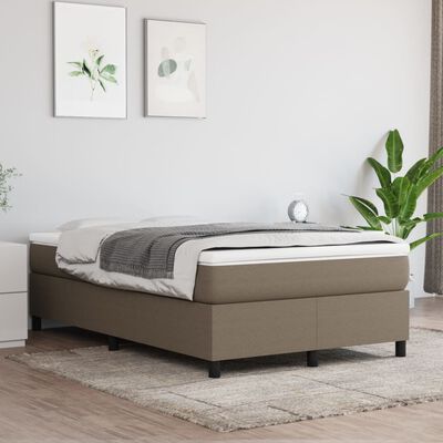 vidaXL Estructura de cama de tela gris taupe 120x200 cm