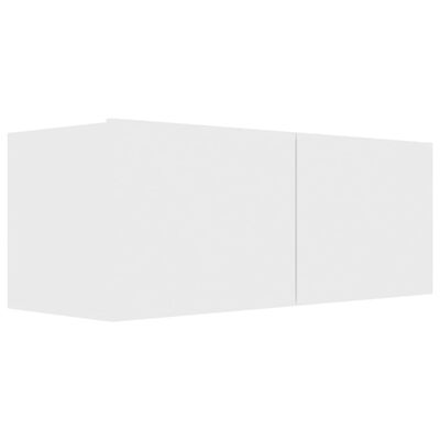 vidaXL Mueble para TV madera contrachapada blanco 80x30x30 cm