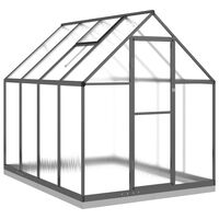 vidaXL Invernadero con marco base aluminio antracita 224x169x202 cm