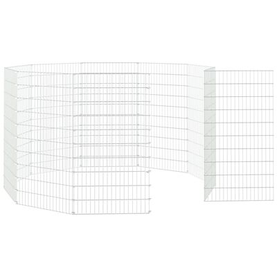 vidaXL Recinto animales corral 10 paneles hierro galvanizado 54x100 cm