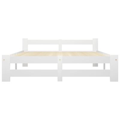 vidaXL Estructura de cama sin colchón madera de pino blanco 120x200 cm