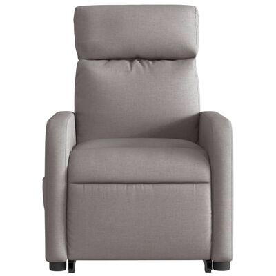 vidaXL Sillón eléctrico reclinable elevable de tela gris taupe