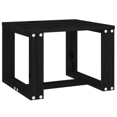 vidaXL Mesa auxiliar de jardín madera maciza pino negro 40x38x28,5 cm