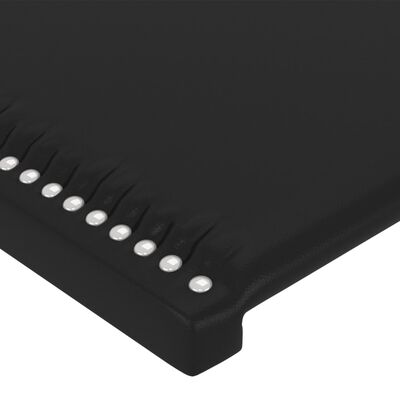 vidaXL Cabecero con LED cuero sintético negro 100x5x78/88 cm