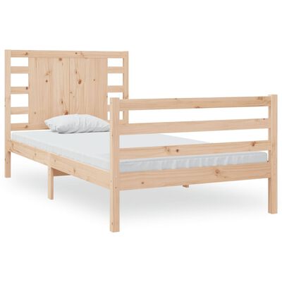 vidaXL Estructura de cama madera maciza de pino 75x190 cm