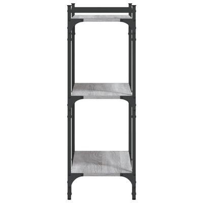 vidaXL Librería 3 estantes madera ingeniería gris Sonoma 60x30x86 cm