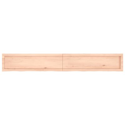 vidaXL Estante de pared madera maciza roble sin tratar 200x30x(2-6) cm