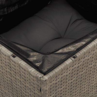 vidaXL Set de muebles de jardín 6 pzas y cojines ratán sintético gris