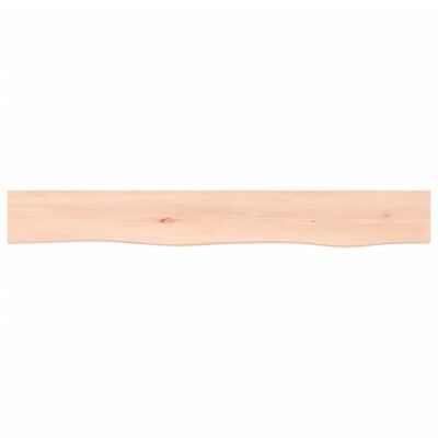 vidaXL Estante de pared madera maciza de roble sin tratar 80x10x4 cm