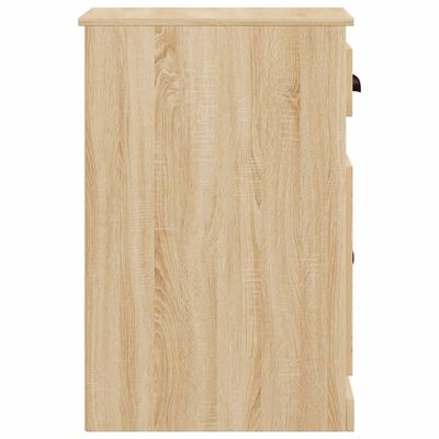 vidaXL Armario auxiliar y cajón madera contrachapada roble 40x50x75 cm