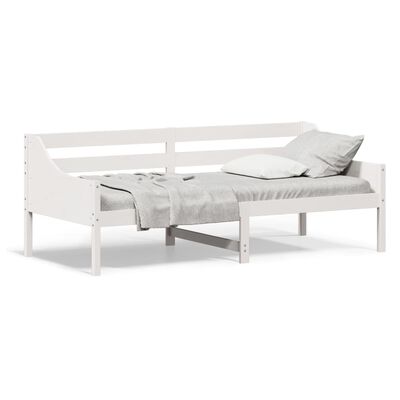 vidaXL Sofá cama sin colchón madera maciza de pino blanco 90x200 cm