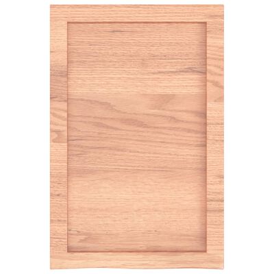 vidaXL Encimera baño madera maciza tratada marrón claro 40x60x(2-6) cm