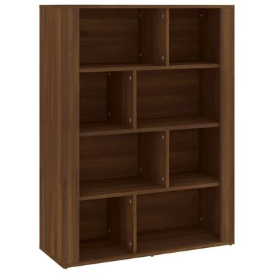 vidaXL Aparador de madera contrachapada marrón roble 80x30x106 cm