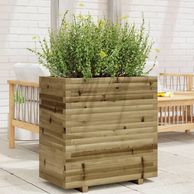 vidaXL Jardinera madera de pino impregnada 70x40x72 cm