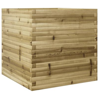 vidaXL Jardinera de madera de pino impregnada 70x70x68,5 cm