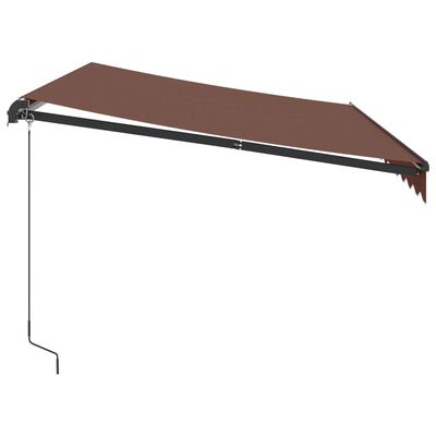 vidaXL Toldo retráctil manual marrón 350x250 cm