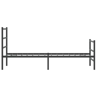 vidaXL Estructura cama sin colchón con estribo metal negro 75x190 cm