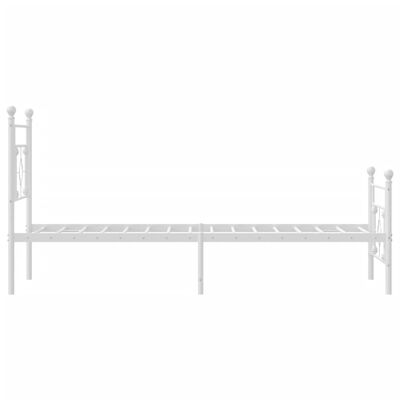 vidaXL Estructura cama sin colchón con estribo metal blanco 100x200 cm