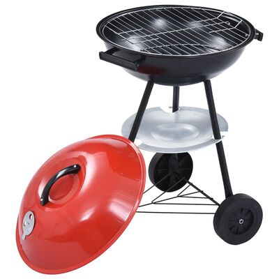 vidaXL Barbacoa de carbón portátil con ruedas XXL 44 cm