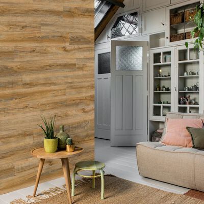 vidaXL Paneles de pared con aspecto de madera PVC gris 2,06 m²