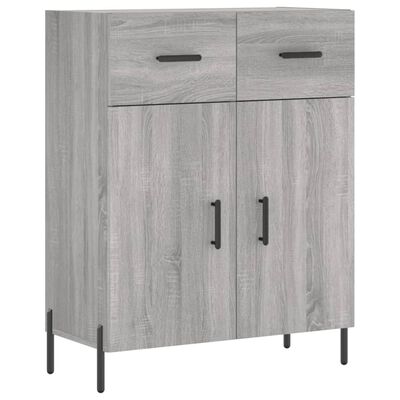 vidaXL Aparador alto madera contrachapada gris sonoma 69,5x34x180 cm