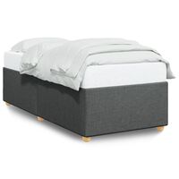 vidaXL Estructura de cama sin colchón tela gris oscuro 90x190 cm