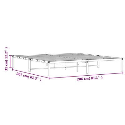 vidaXL Estructura de cama de metal blanca 200x200 cm