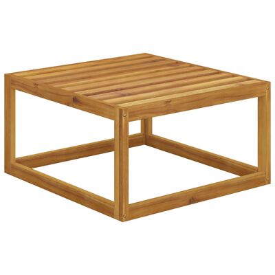 vidaXL Muebles de jardín 10 pzas cojines madera maciza de acacia