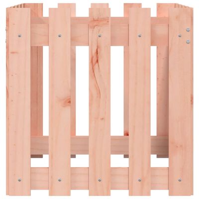 vidaXL Jardinera con diseño de valla madera maciza Douglas 50x50x50 cm