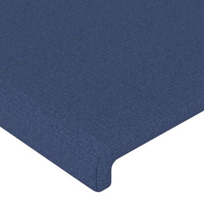 vidaXL Cabecero de tela azul 163x23x78/88 cm