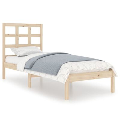 vidaXL Estructura de cama madera maciza 100x200 cm