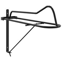 vidaXL Soporte de silla montura de pared plegable hierro negro