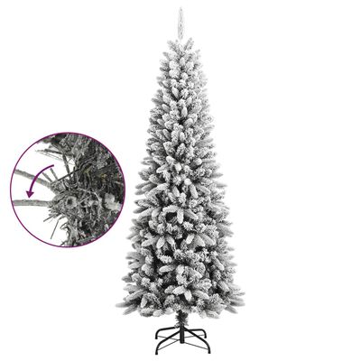 vidaXL Árbol de Navidad artificial con nieve PVC y PE 210 cm